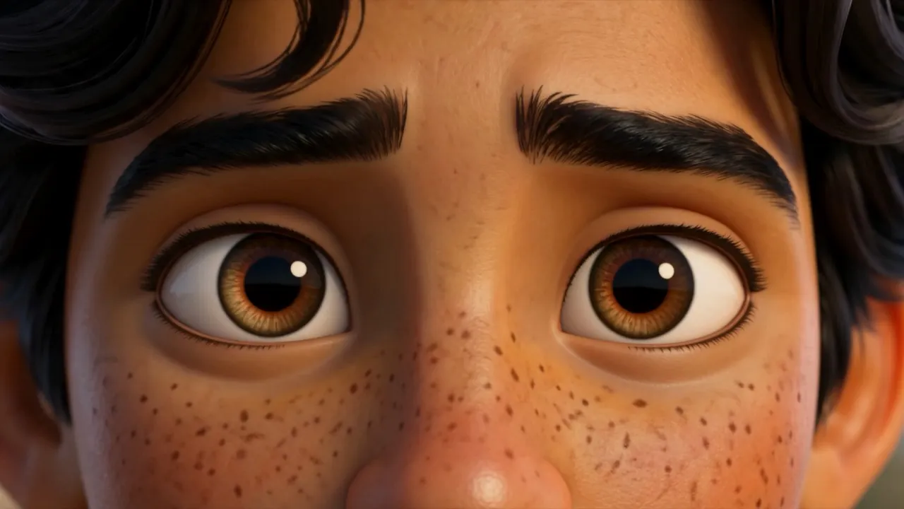 Daniel's eyes, wide open, taking the city in one last time