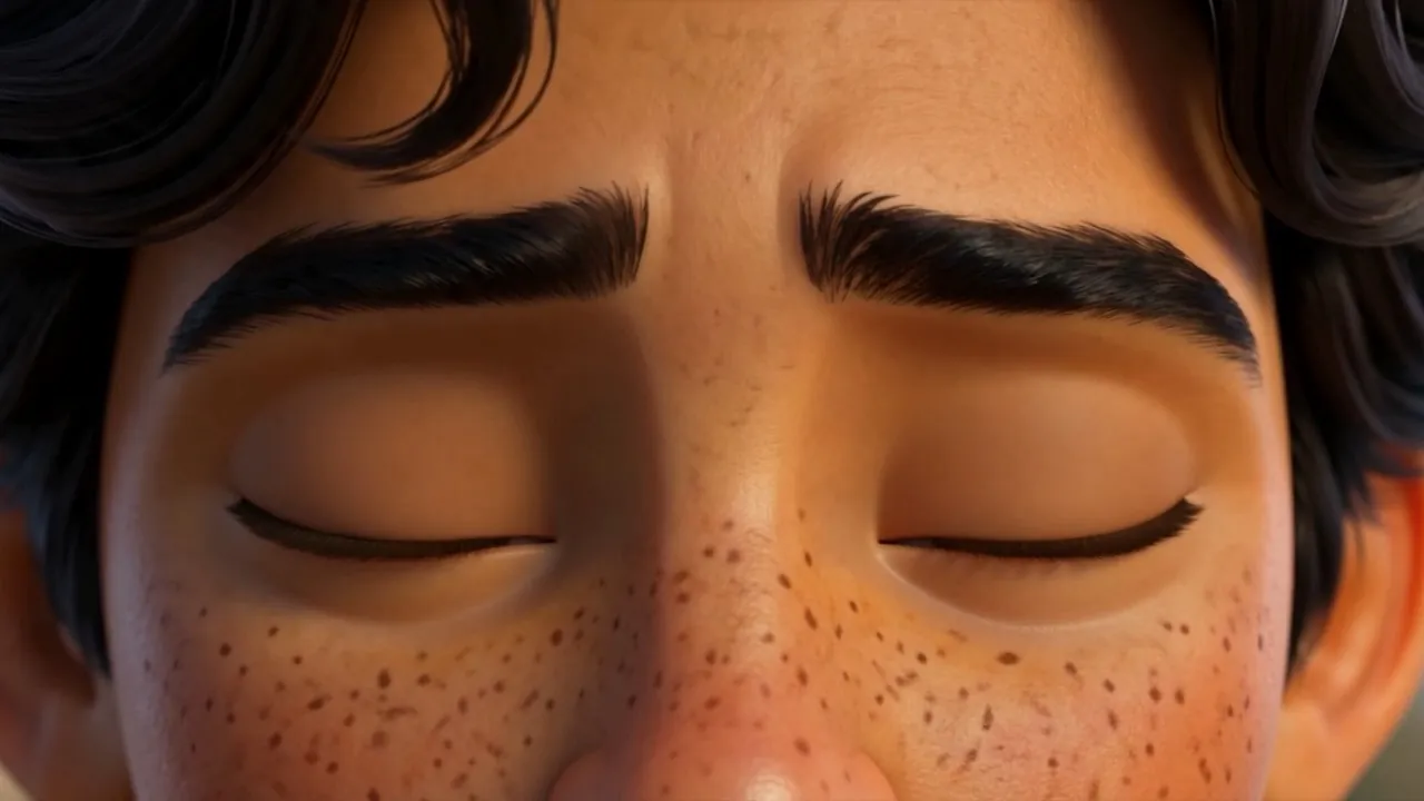 His eyes begin to close over the memory