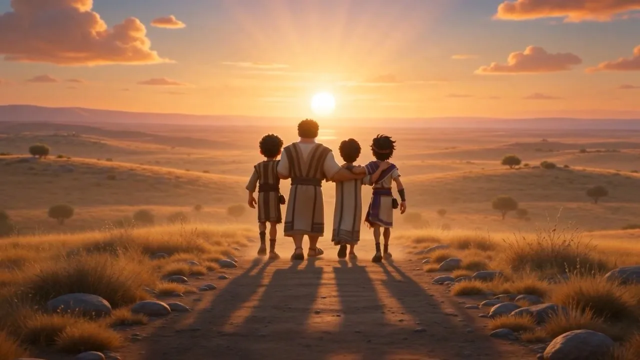 The four walk toward the setting sun and whatever comes next