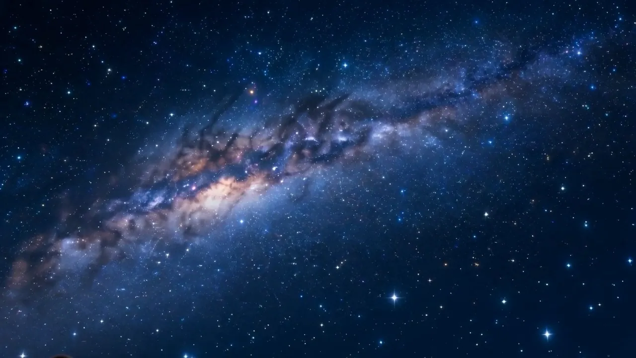 The whole night sky, rivered with stars