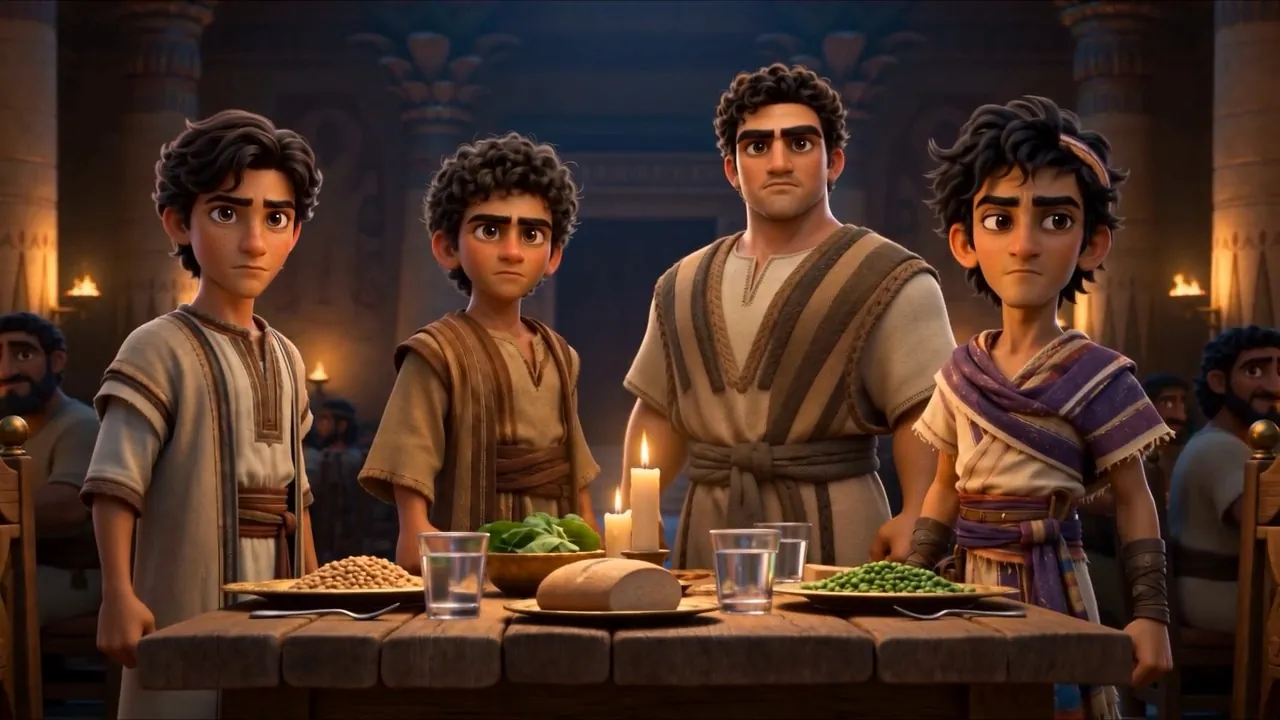 The four stand behind their plain table, quietly proud