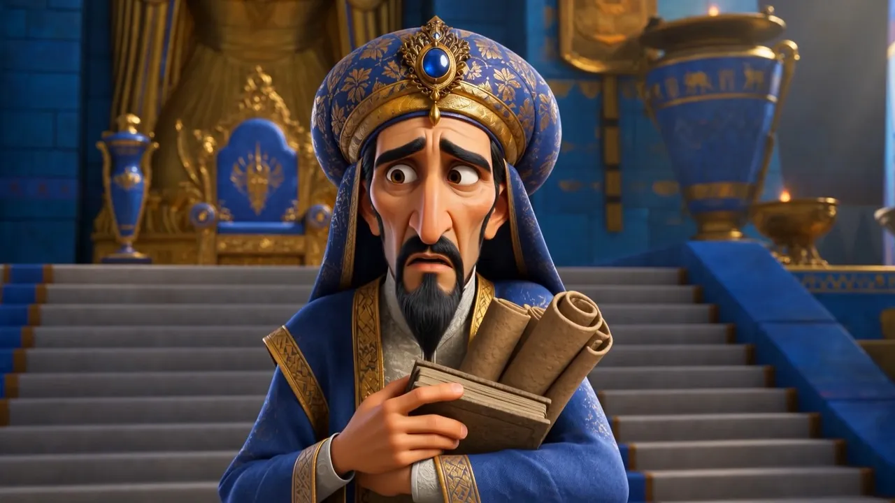 Ashpenaz hugs his tablets, weak with relief