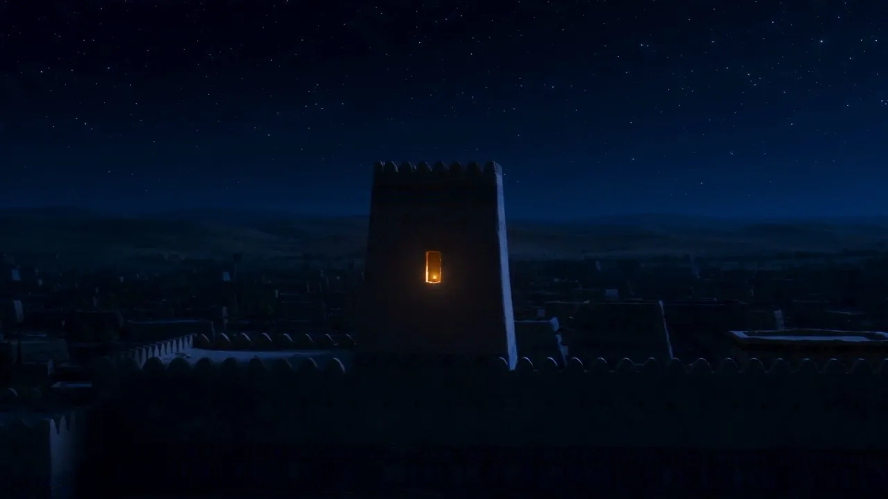 The single lit window holds against the whole night