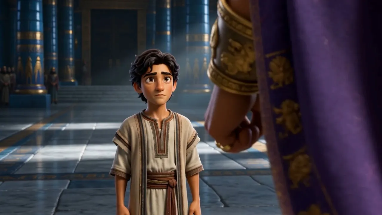 Daniel waits as the king approaches