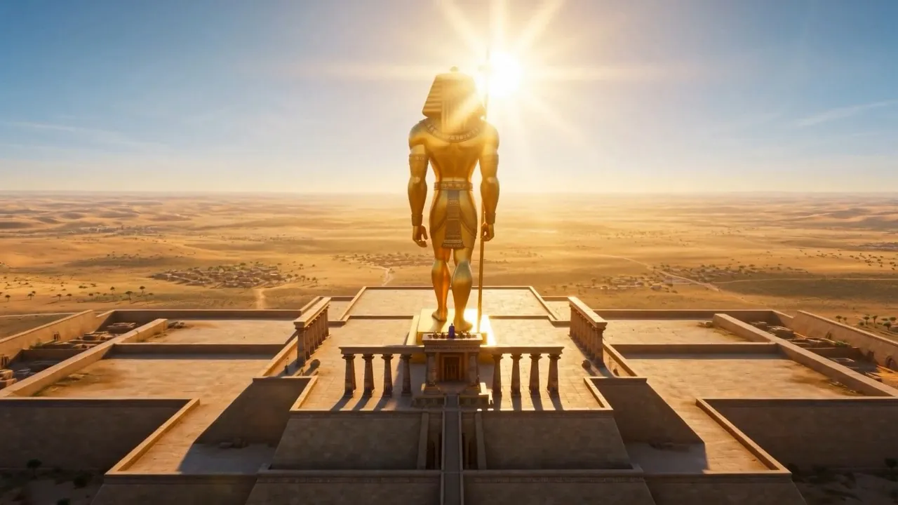 The image of gold catches the morning light for miles