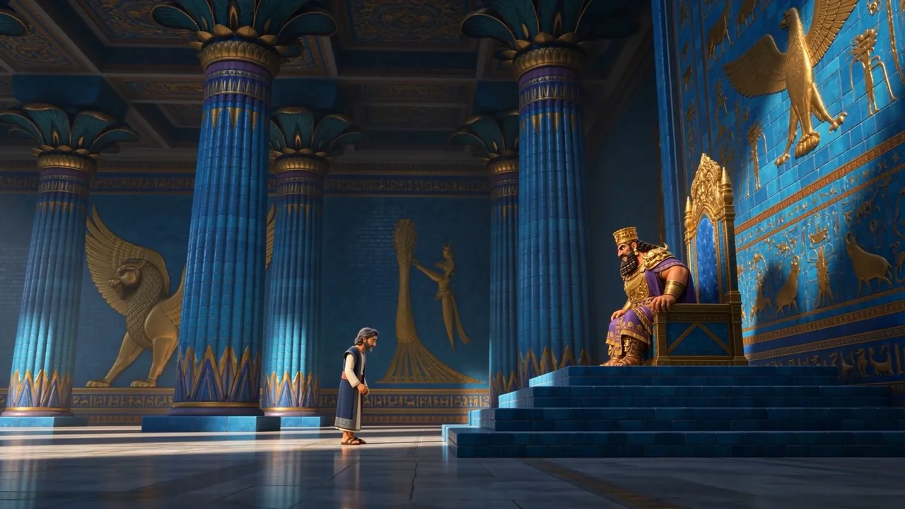 Daniel stands small before the throne, delivering the hard truth