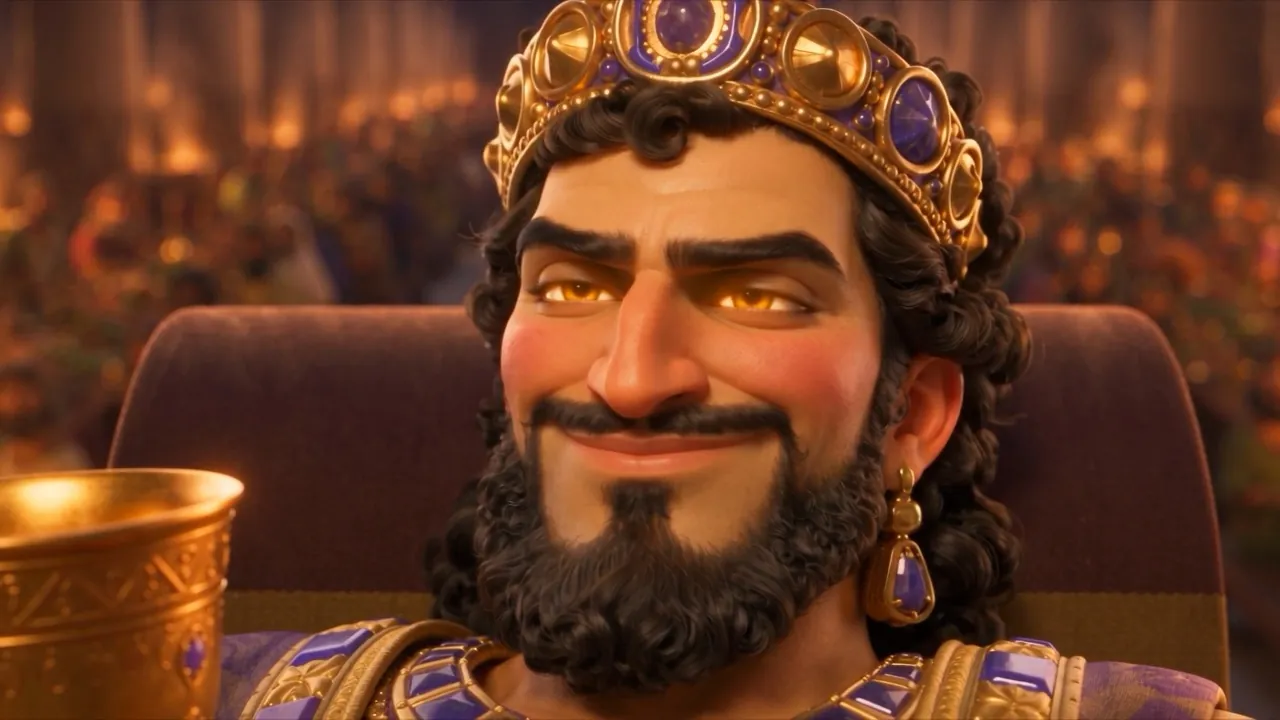 A slow grin spreads — he knows exactly what would be fun