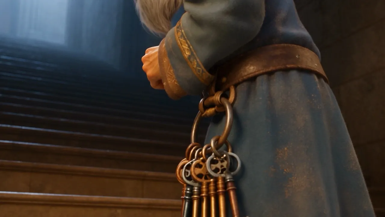 The treasury keys tremble at his belt