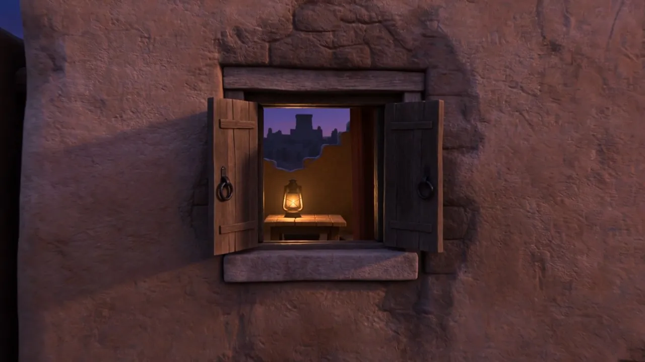 And one window upstairs is standing open, the way it always is