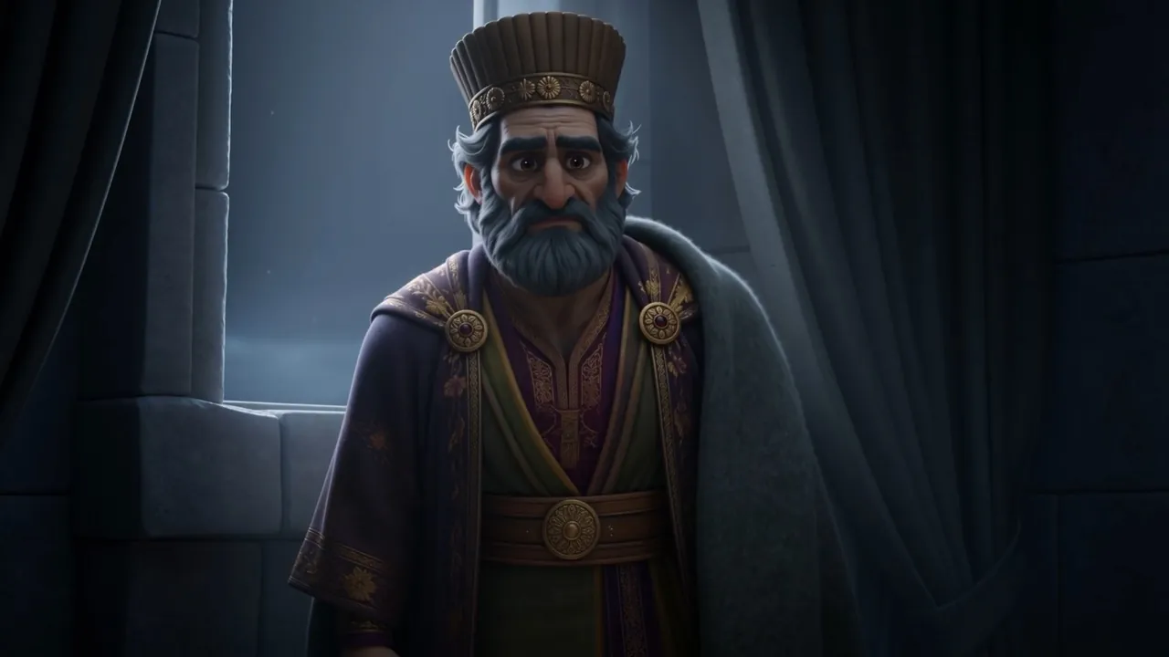 By the window, the king waits for a dawn that won't hurry