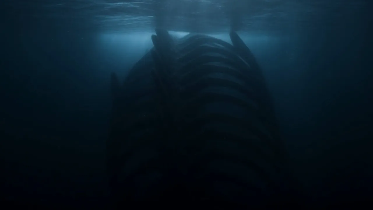 Lightning, and shapes moving underneath