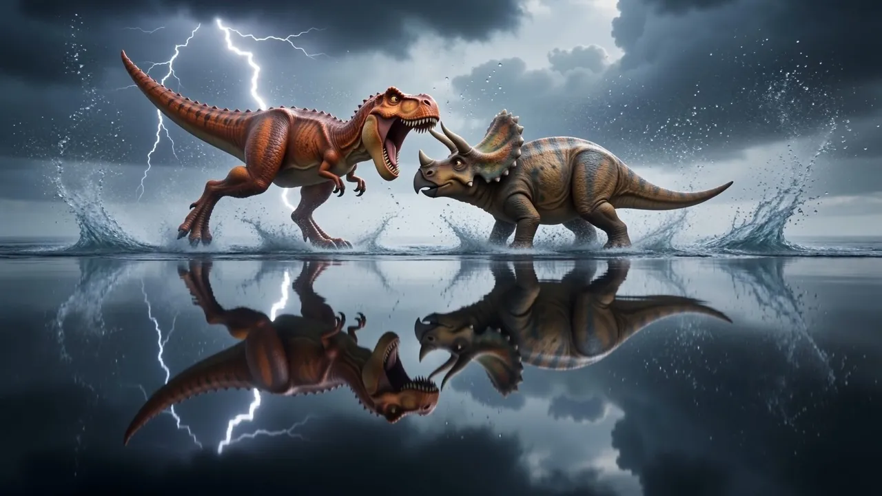 The sea goes to glass. The beasts freeze where they are