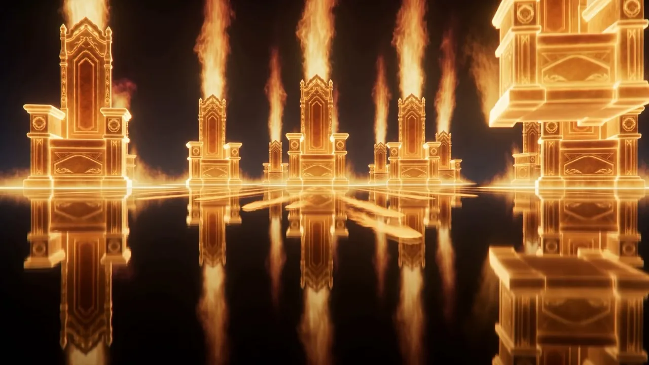 Ancient seats, made of fire
