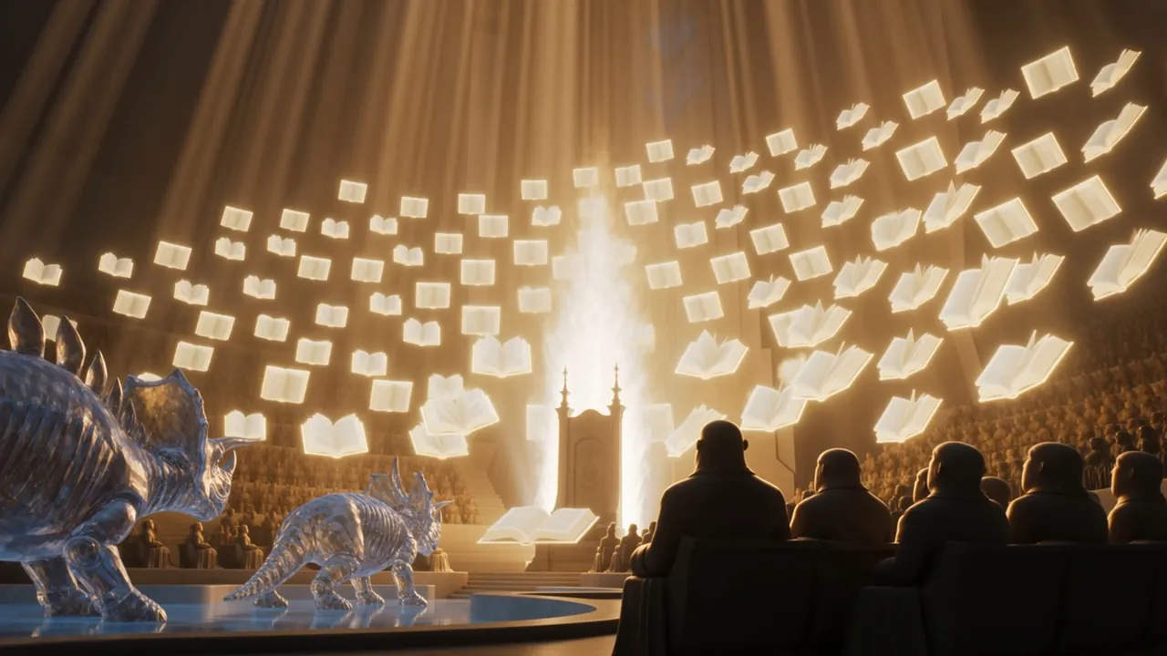 Pages of light, turning