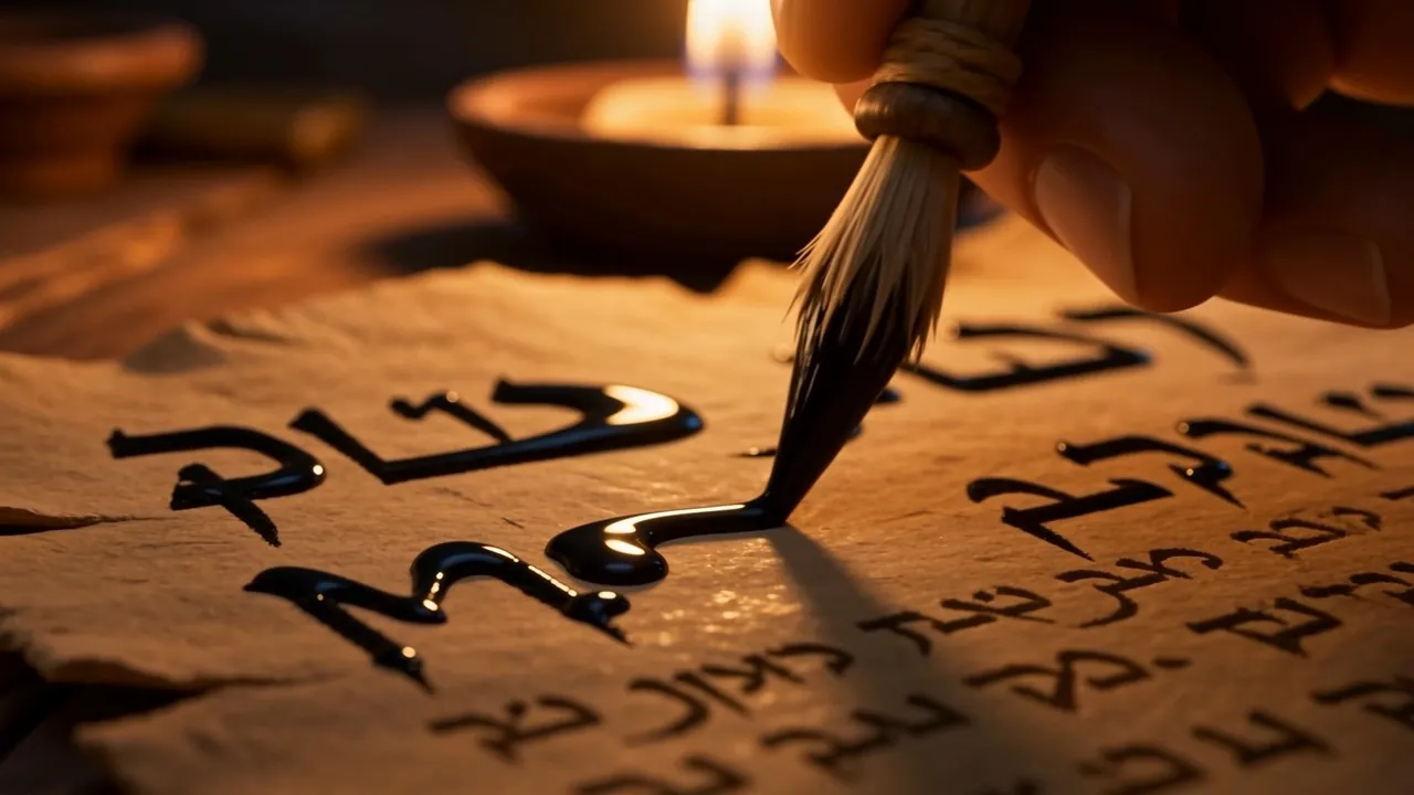 And writes it out with his hands shaking