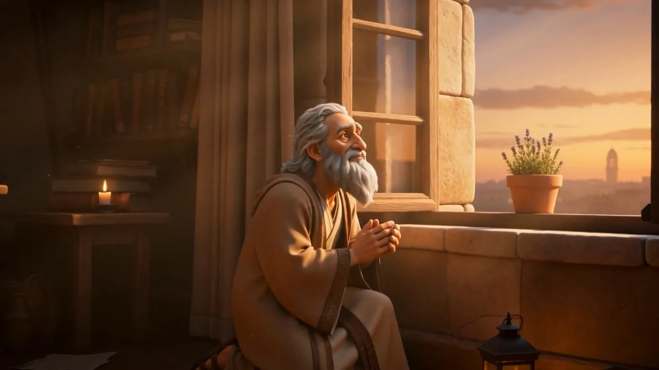 That evening, the room he has prayed in for a lifetime