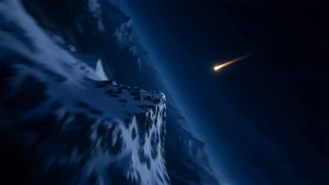 The last to land — a winged Watcher against the stars