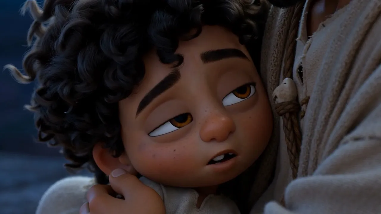 He points the boy's eyes toward the stars