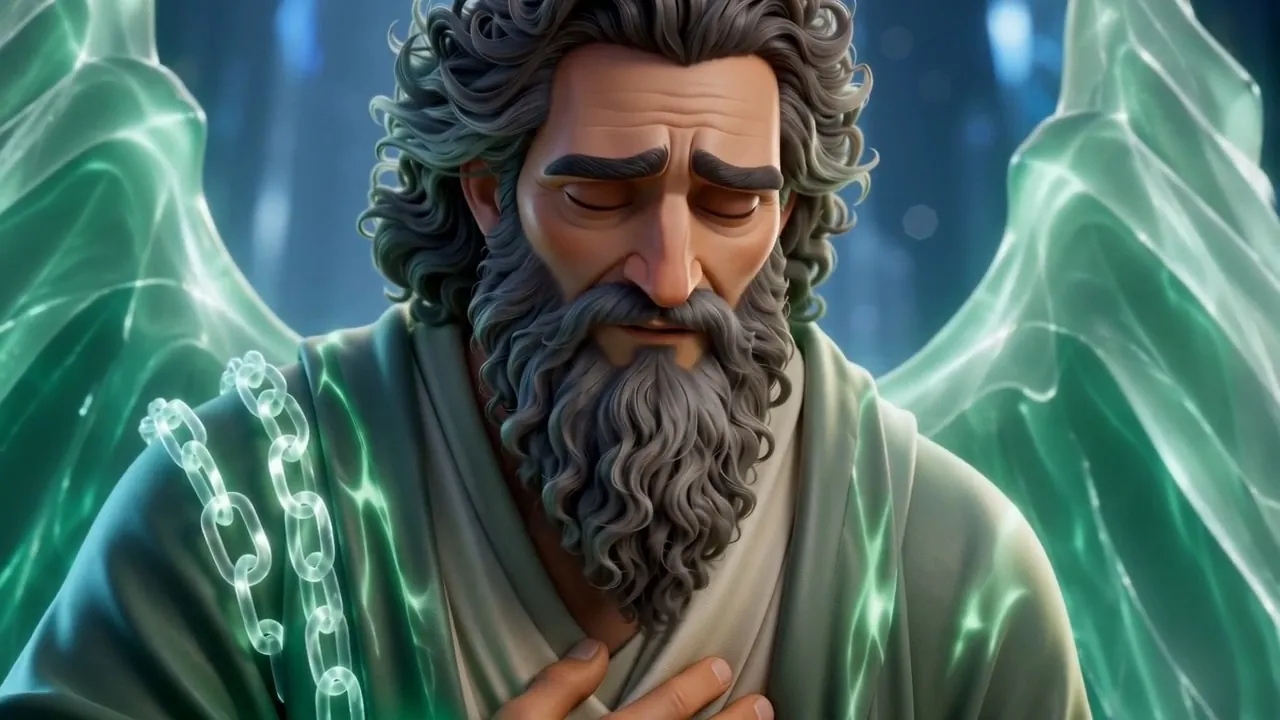 His hand closes over his heart