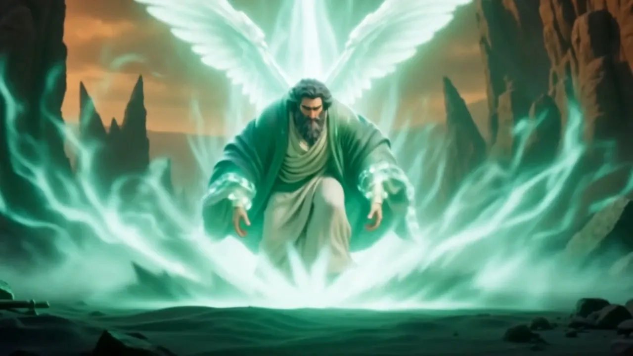 The meteor of judgment falls toward the desert