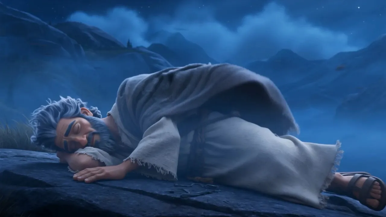 The clouds take his weight