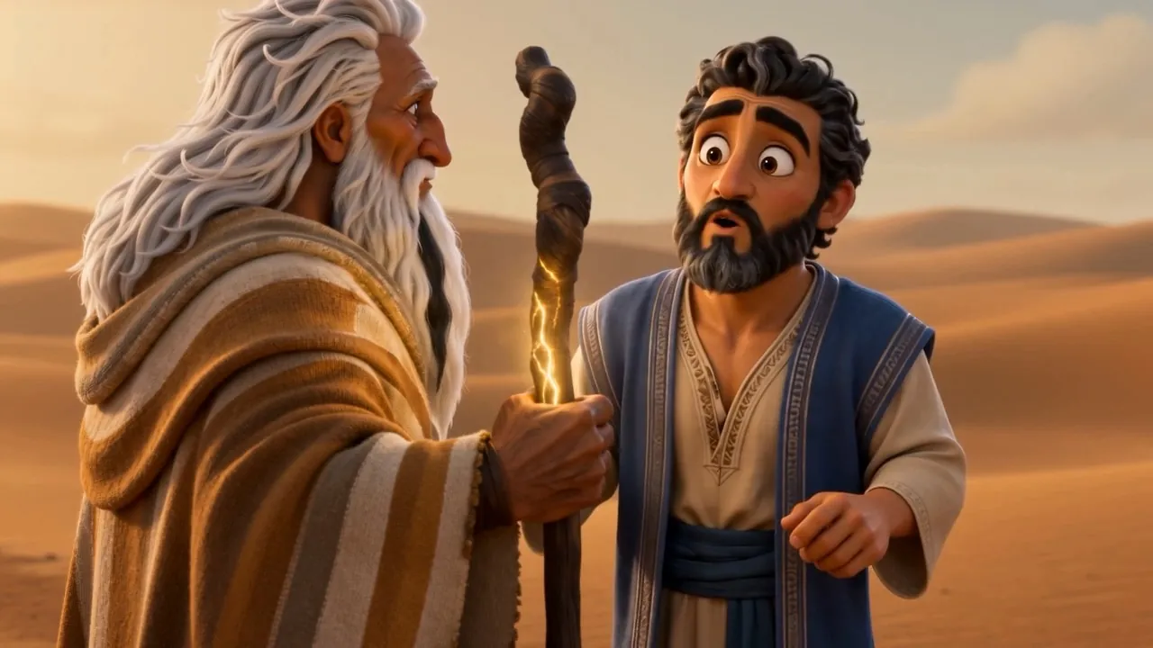 Out in the desert, two men who have not met in forty years