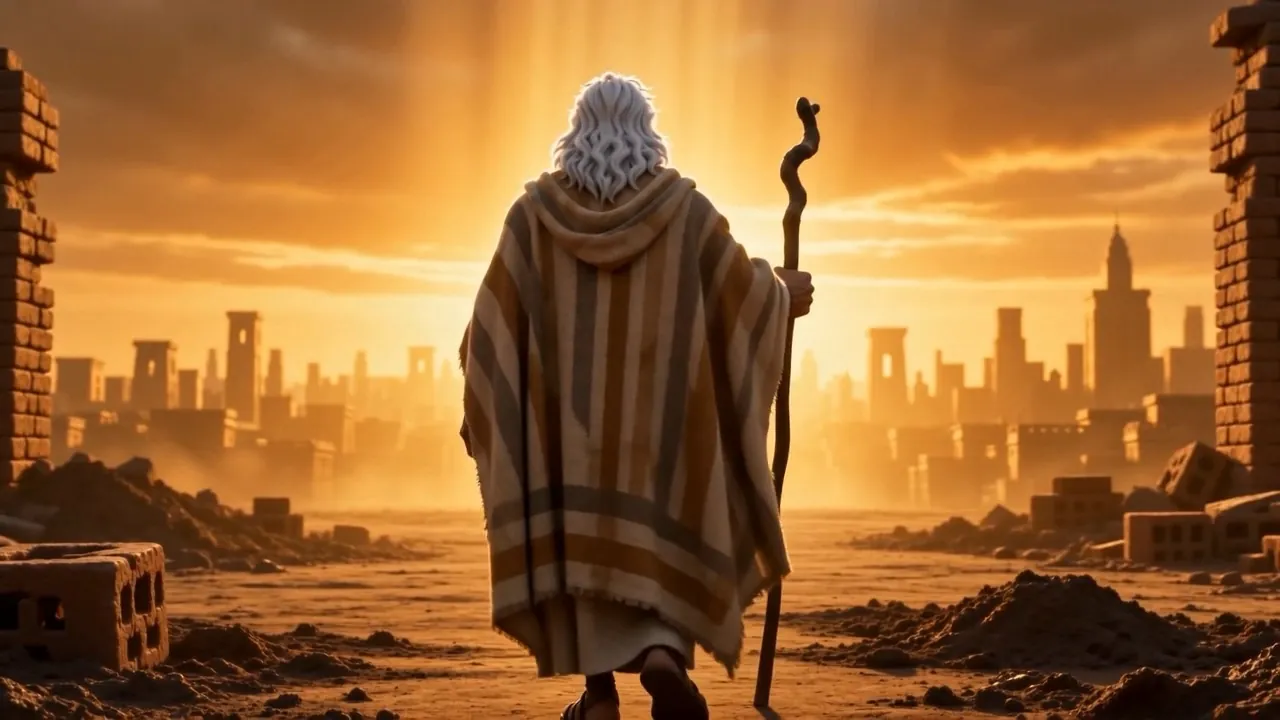 He goes back down the field, into the light