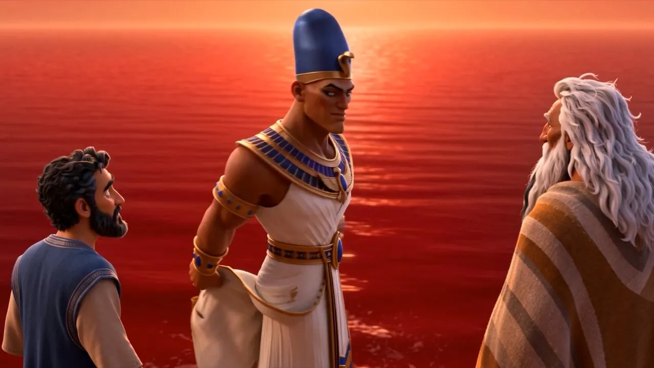 Pharaoh comes down to the bank to see it himself