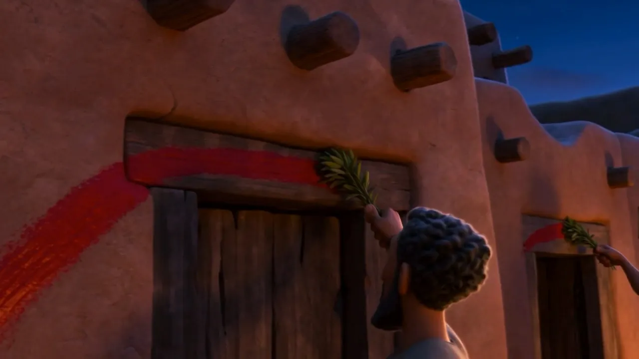 And then a mark, painted over the doorway
