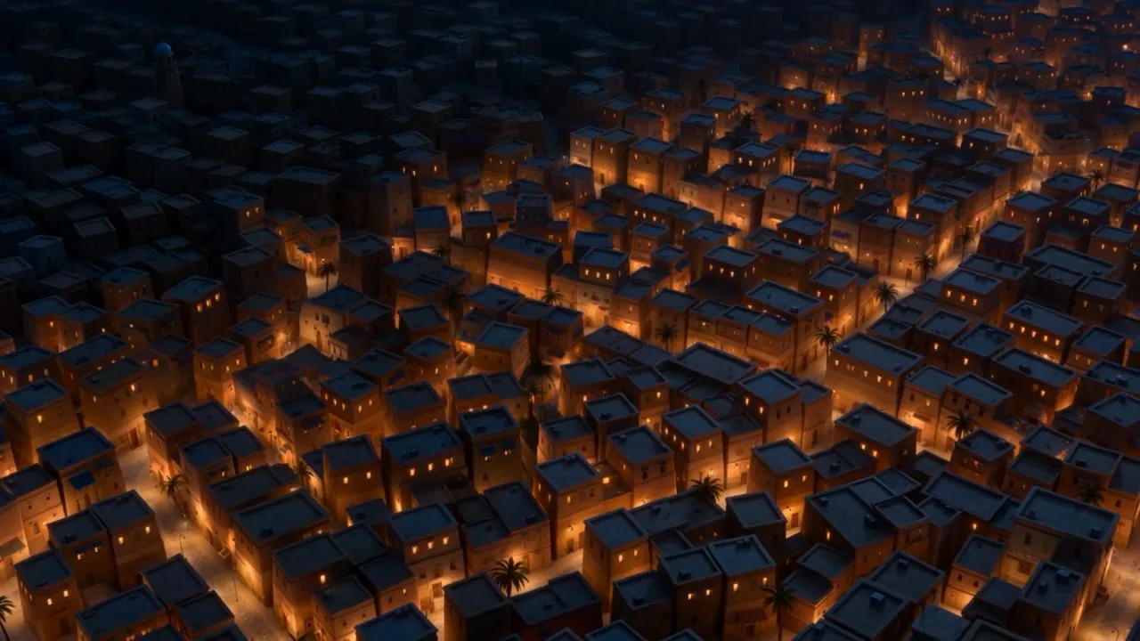 Only a sleeping city, from very high up