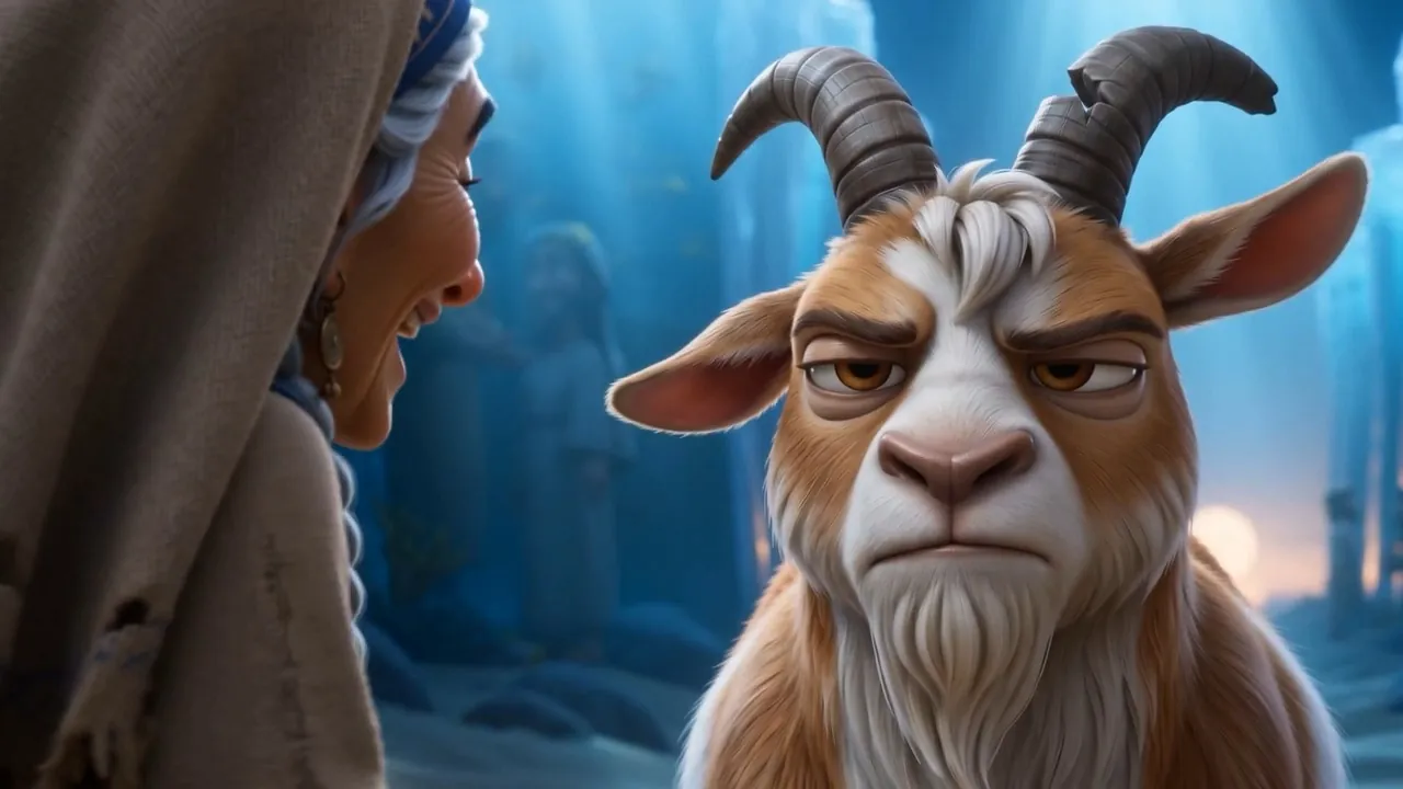 The goat declines to join in