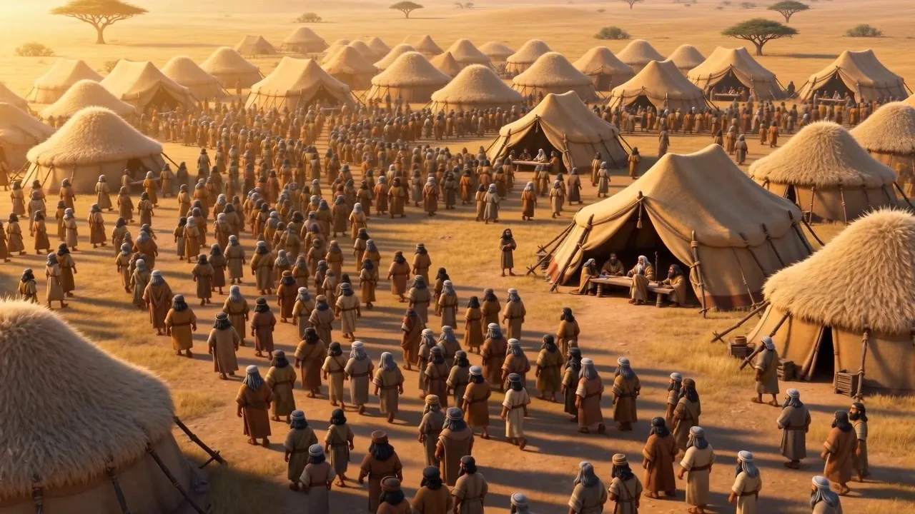 Appointed judges take their own tables among the tents