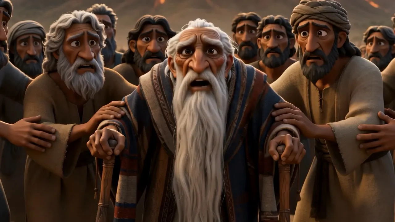 The elders beg Moses to go up in their place