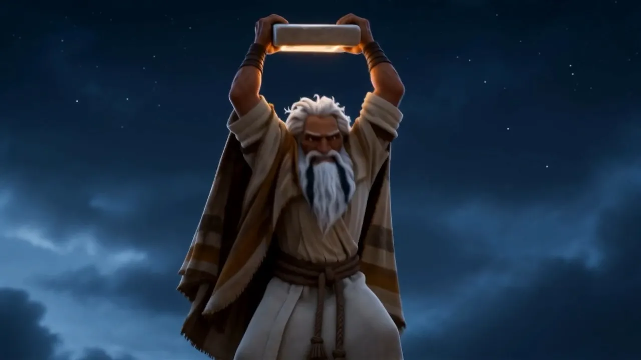 He raises them over his head