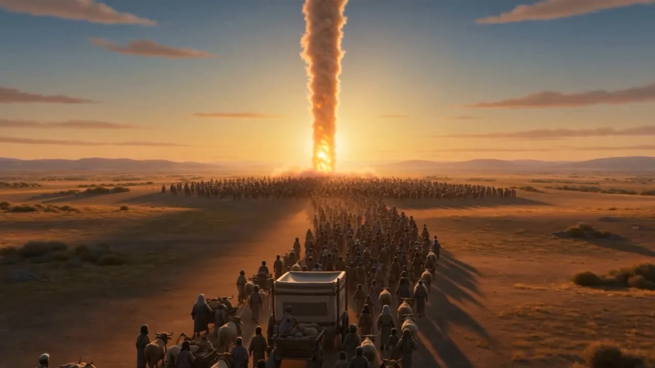 The whole nation walks out behind the pillar