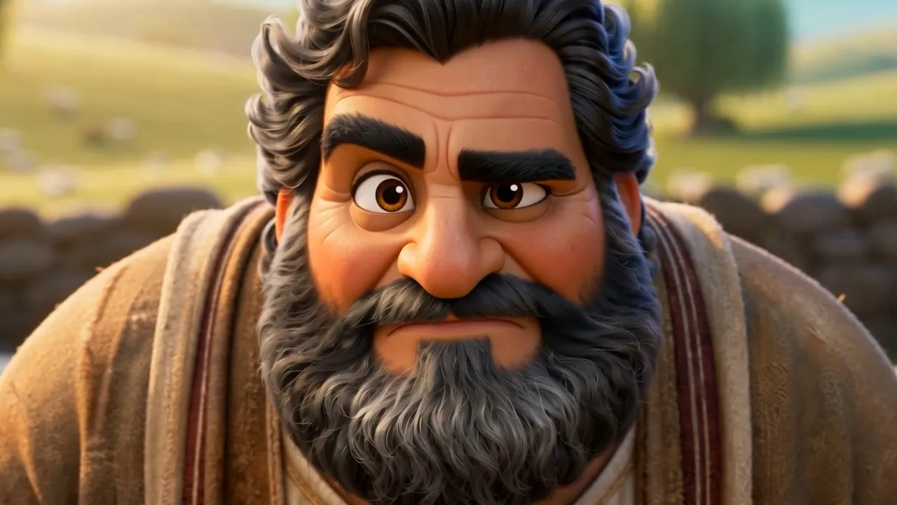 He claps a shepherd on the back, both laughing