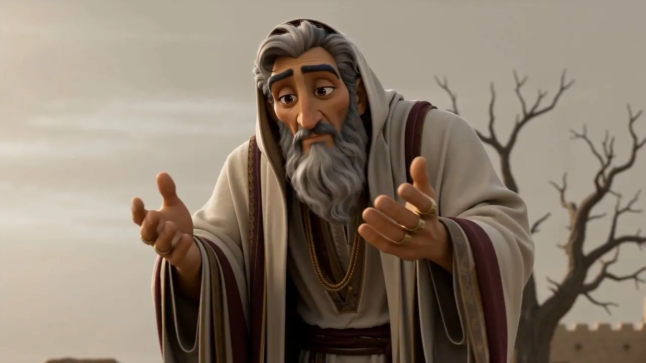 An open hand, a patient expression