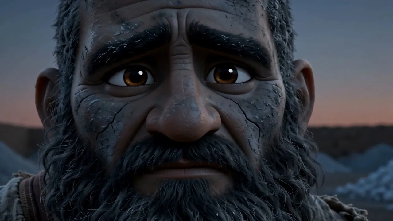 His face, and the question