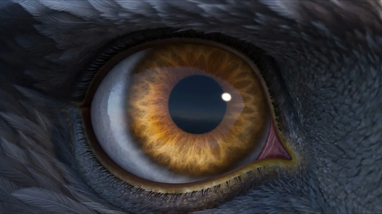 Its eye, close — gold and black