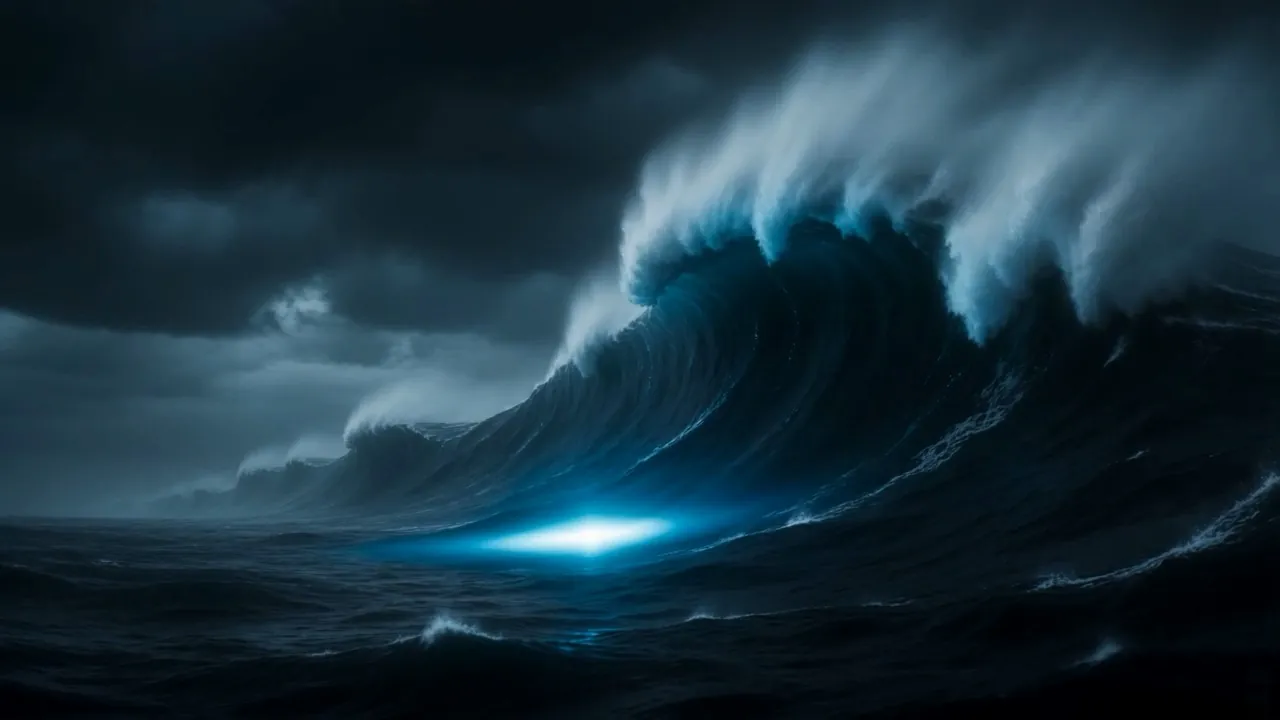 Light moving under the water