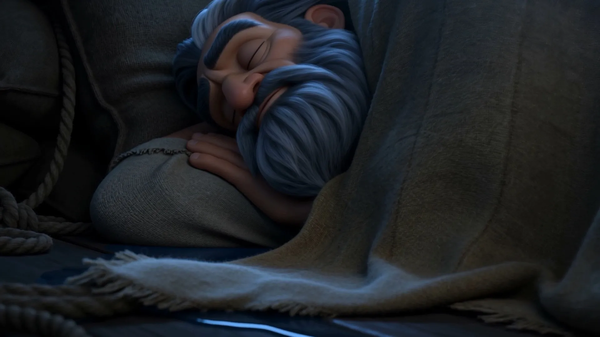 Jonah sleeps while the ship groans