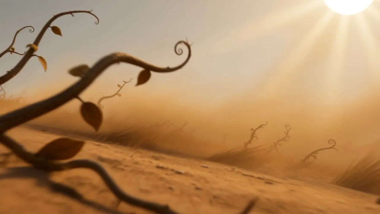 A dry wind gets up out of the east