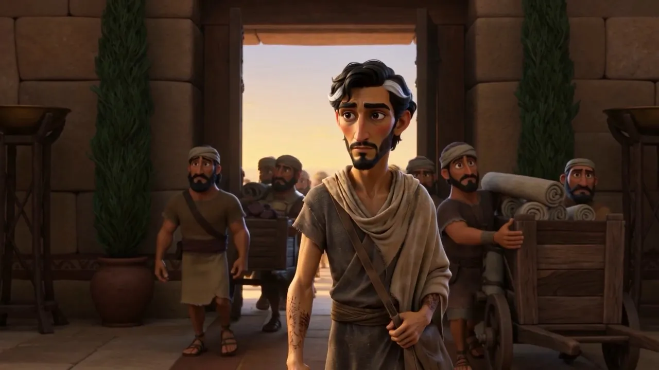 Ehud turning to leave with the others