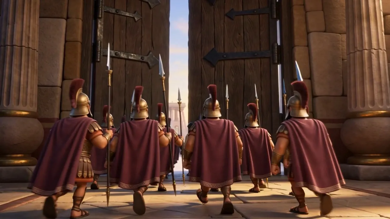 They file out through the doors
