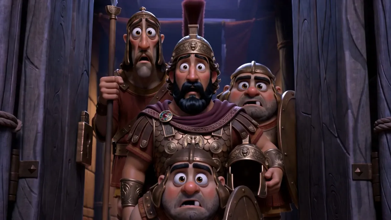 They finally unlock it and crowd the doorway