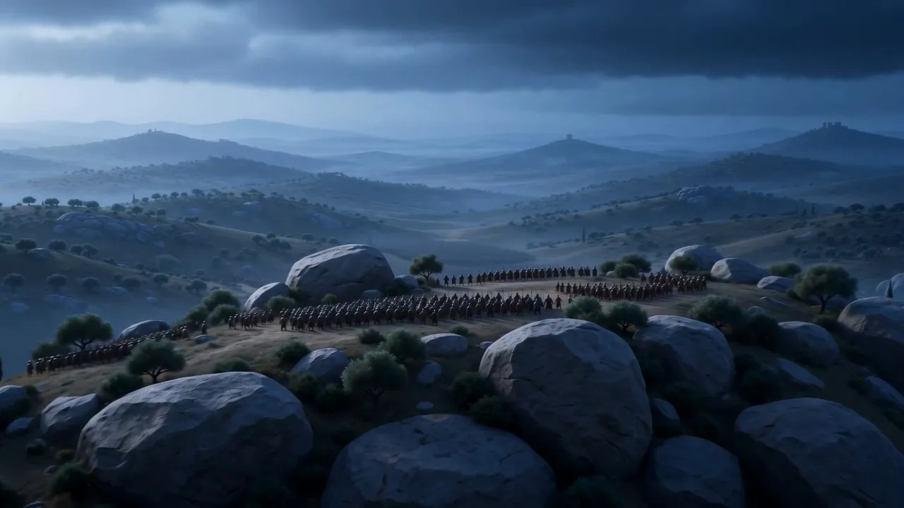 Ten thousand, spread thin along the ridge