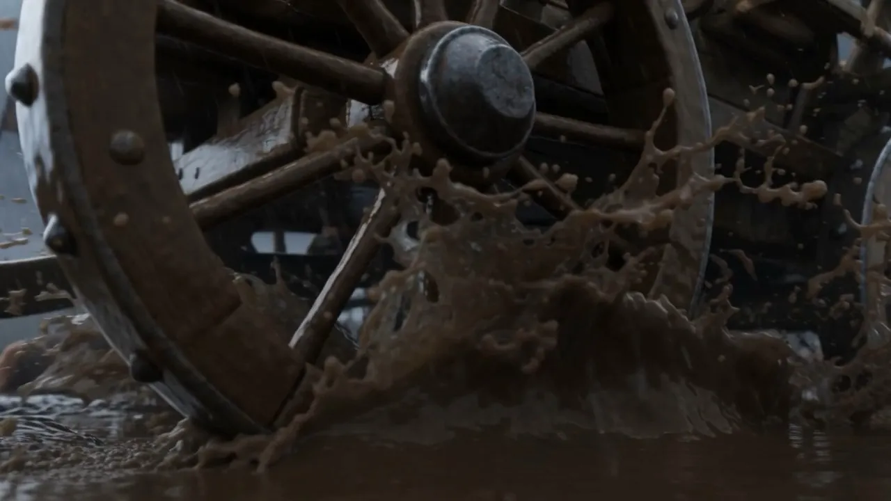 Mud closing over the spokes