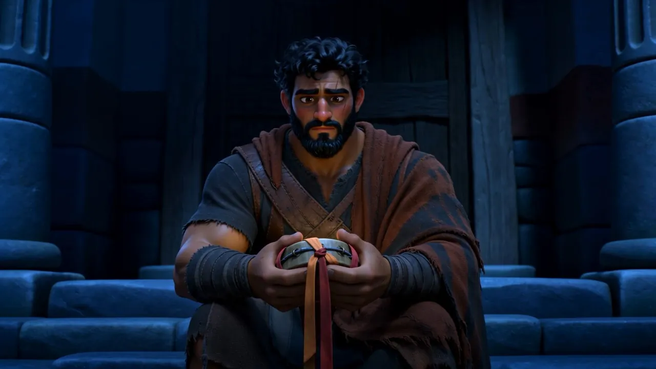 He is looking at it, not at anything else