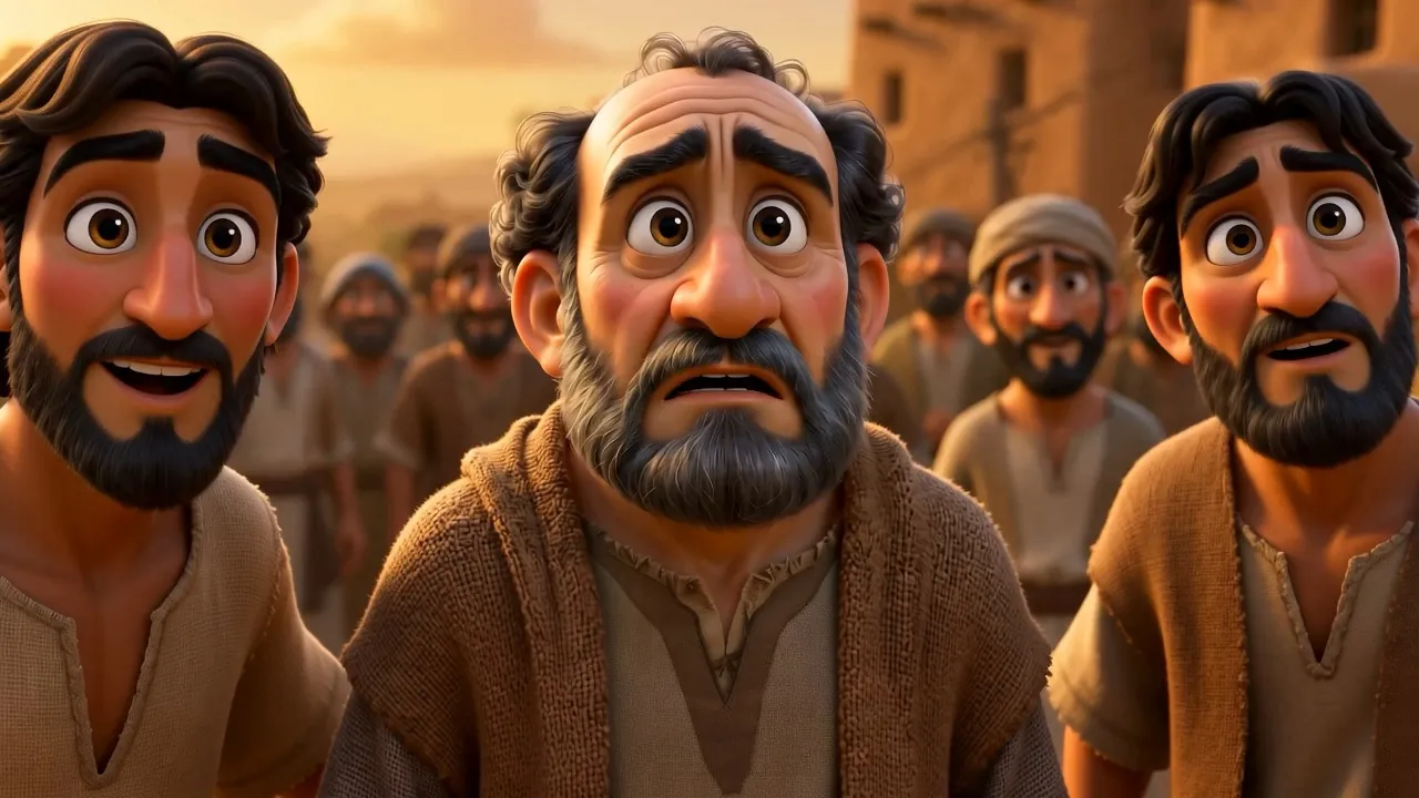The village stares, delighted and a little frightened