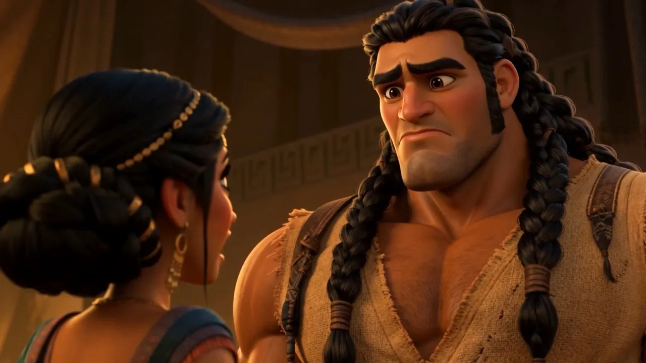 She pleads with him — you don't love me, you set my people a riddle